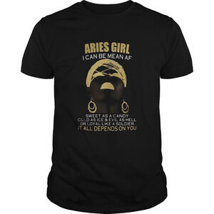 Aries Girl Mean Sweet Zodiac Birthday Attitude T-Shirt